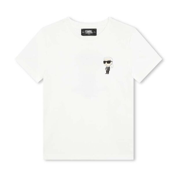 Karl Lagerfeld tricou de bumbac pentru copii culoarea alb