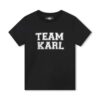 Karl Lagerfeld tricou de bumbac pentru copii culoarea negru