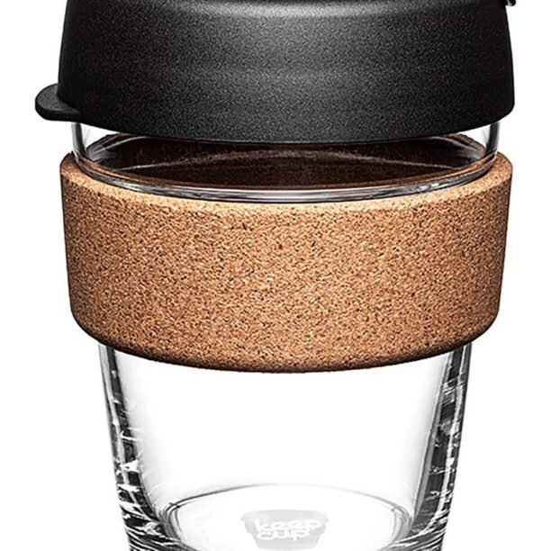 KeepCup cană de cafea Brew Cork Black 454ml preţ