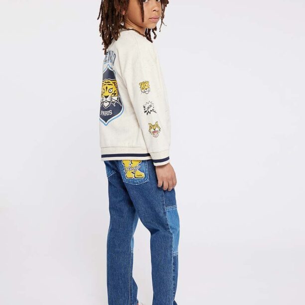 Kenzo Kids cardigan copii culoarea bej