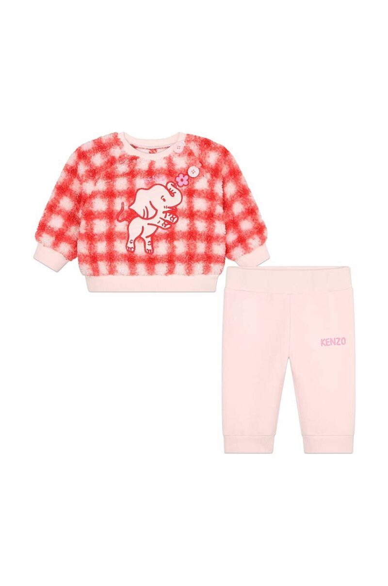 Kenzo Kids compleu bebe culoarea rosu