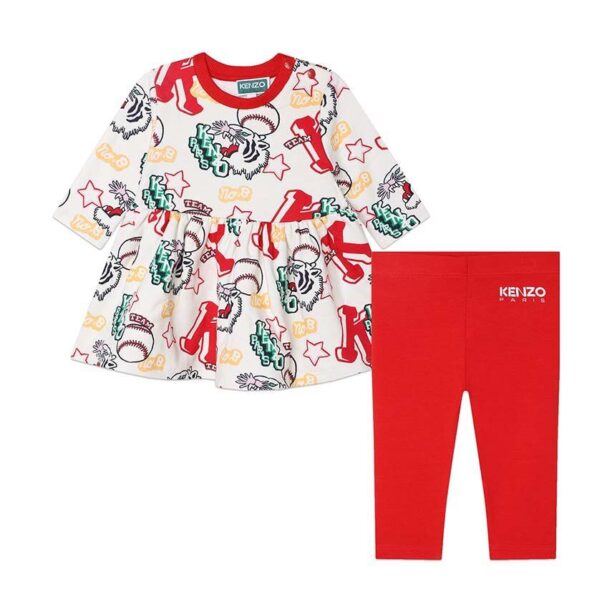 Kenzo Kids compleu copii culoarea alb