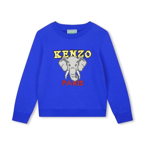 Kenzo Kids hanorac de bumbac pentru copii culoarea albastru marin