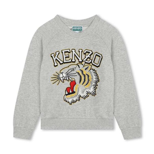 Kenzo Kids hanorac de bumbac pentru copii culoarea gri