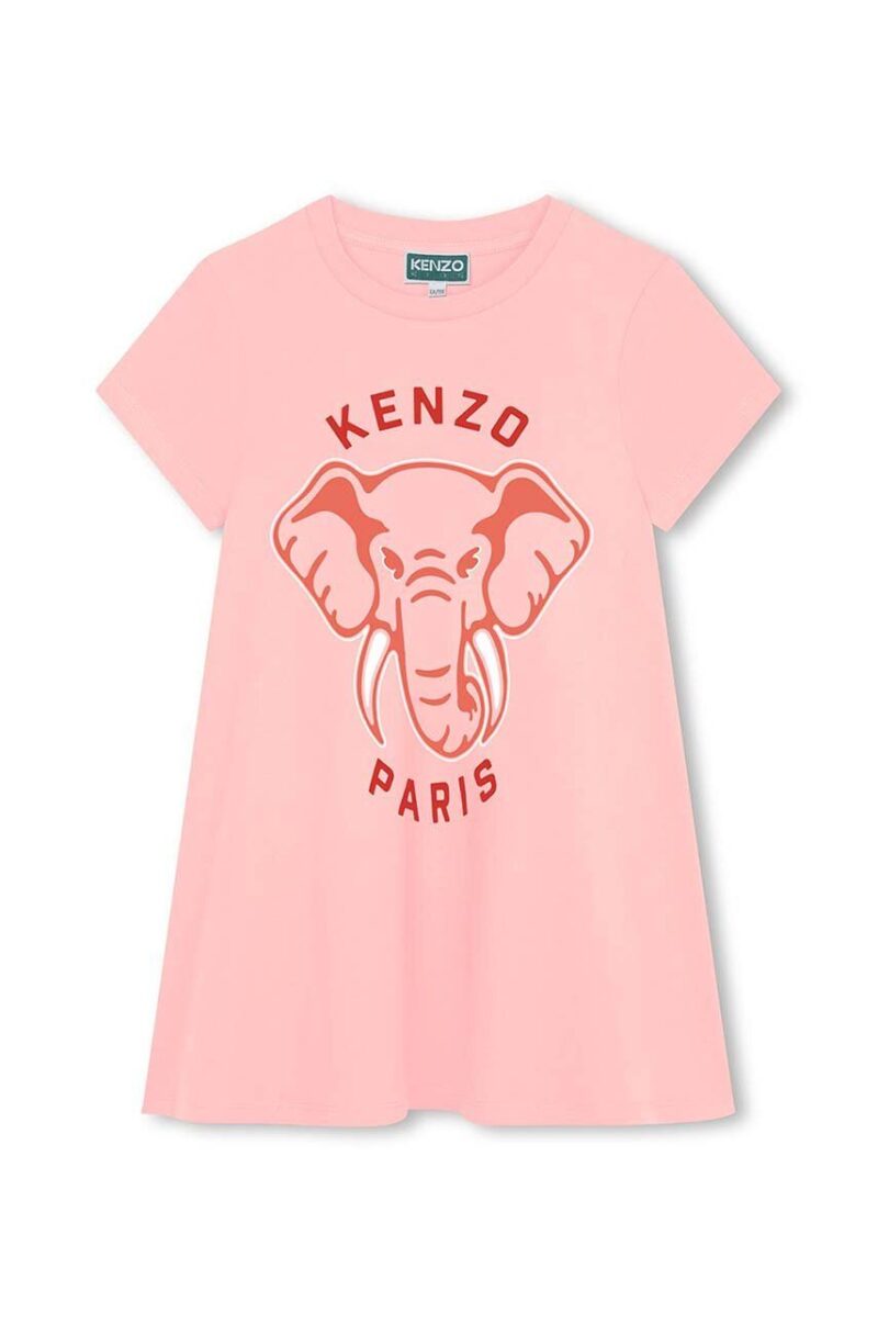 Kenzo Kids rochie din bumbac pentru copii culoarea roz