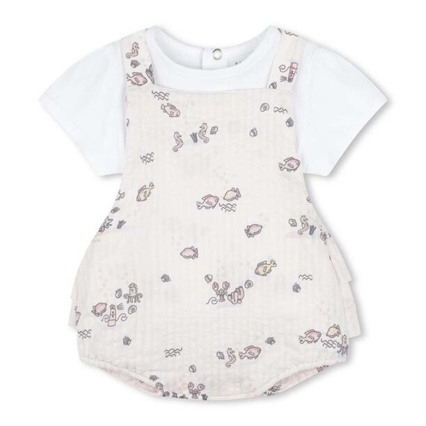 Kenzo Kids set de bumbac pentru bebelusi culoarea roz