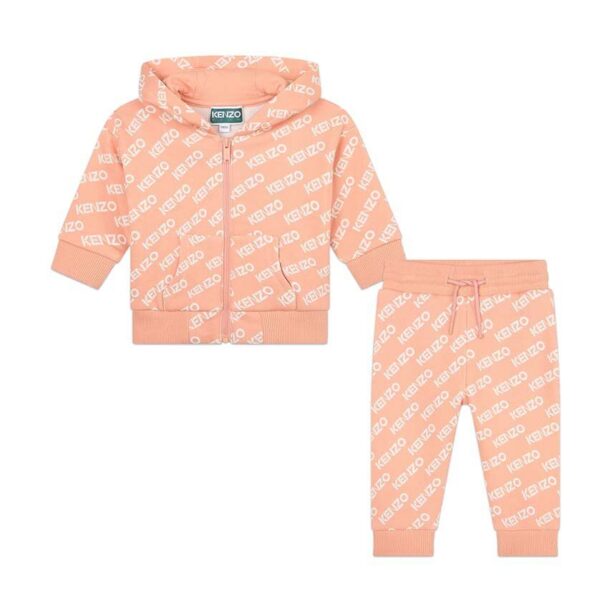 Kenzo Kids trening din bumbac pentru bebelusi culoarea roz