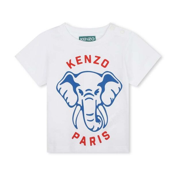 Kenzo Kids tricou de bumbac pentru copii culoarea alb