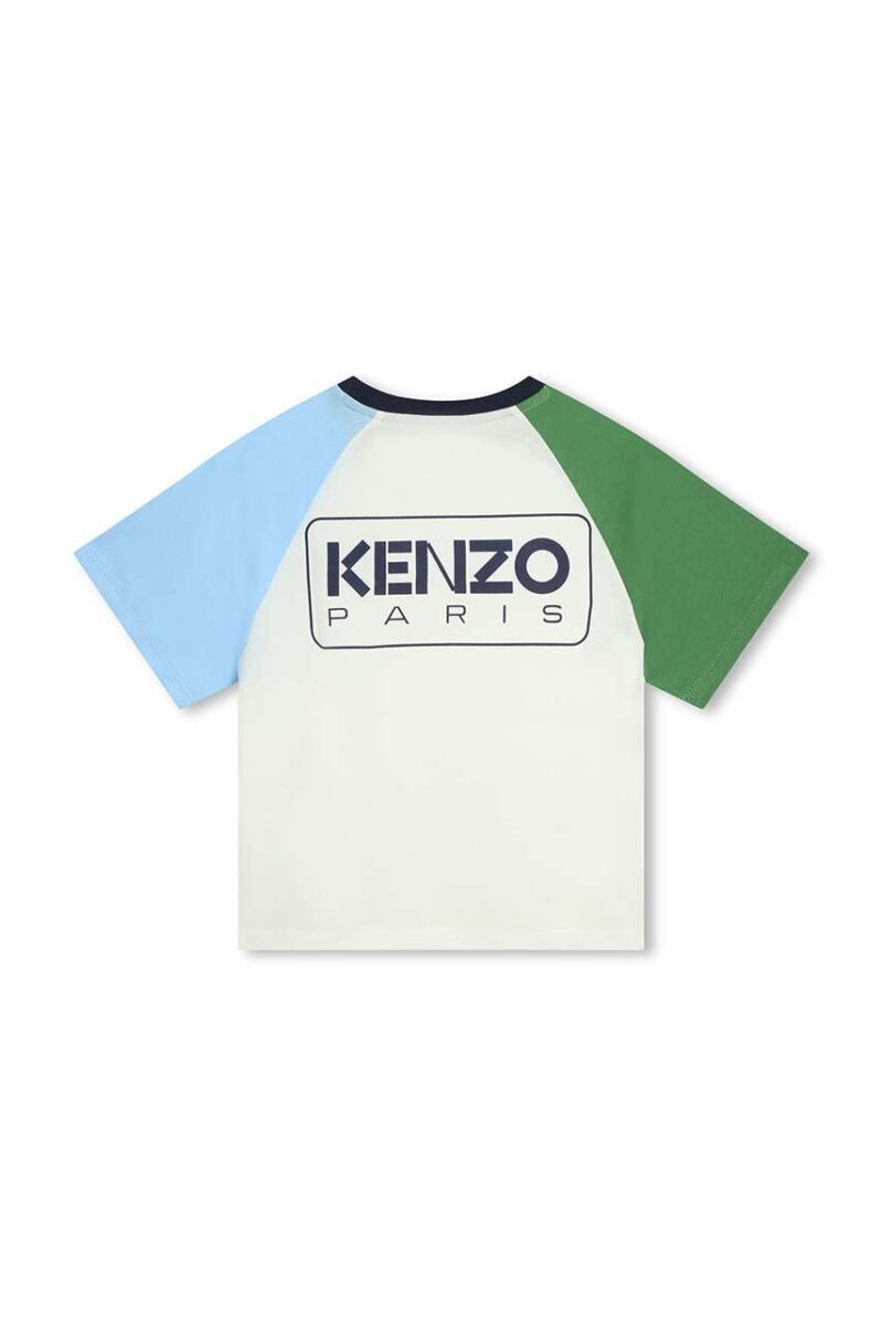 Kenzo Kids tricou de bumbac pentru copii culoarea alb