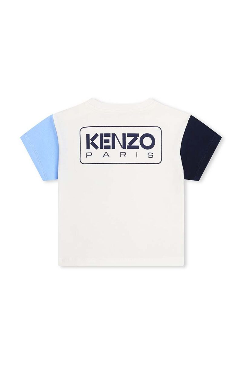 Kenzo Kids tricou de bumbac pentru copii culoarea alb