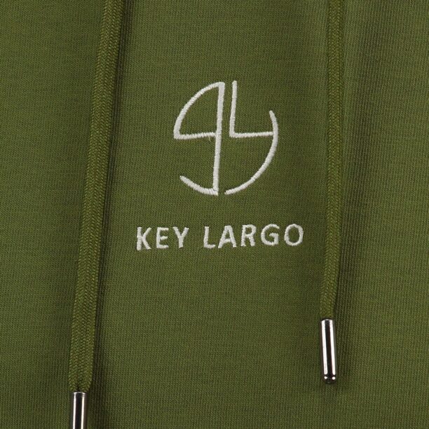 Original Key Largo Bluză de molton 'MEMBERSHIP'  verde / alb