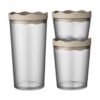 Koziol set recipiente de depozitare cu capace 300 / 700 / 1000 ml