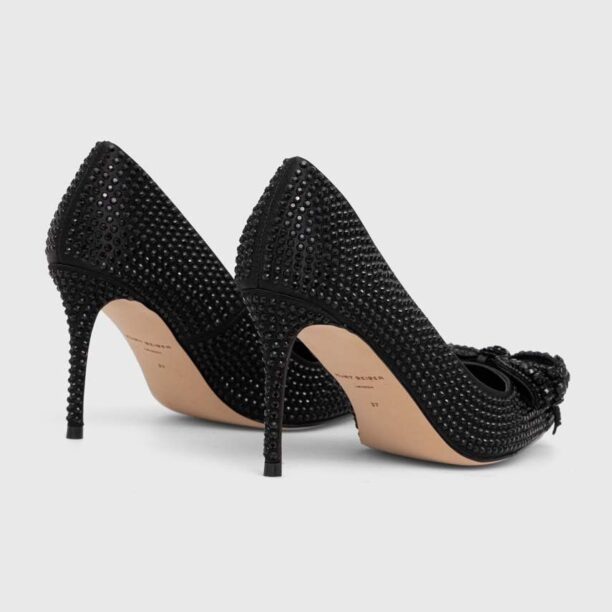 Kurt Geiger London pantofi cu toc Belgravia 85 Crystal Bow Drc culoarea negru 1288500759 preţ