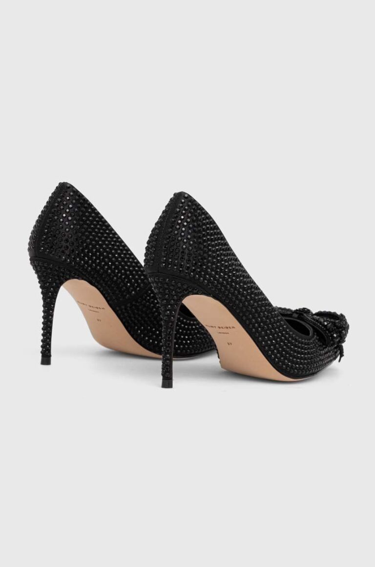 Kurt Geiger London pantofi cu toc Belgravia 85 Crystal Bow Drc culoarea negru 1288500759 preţ