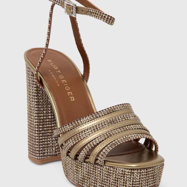 Kurt Geiger London sandale Pierra Platform Sandal culoarea auriu