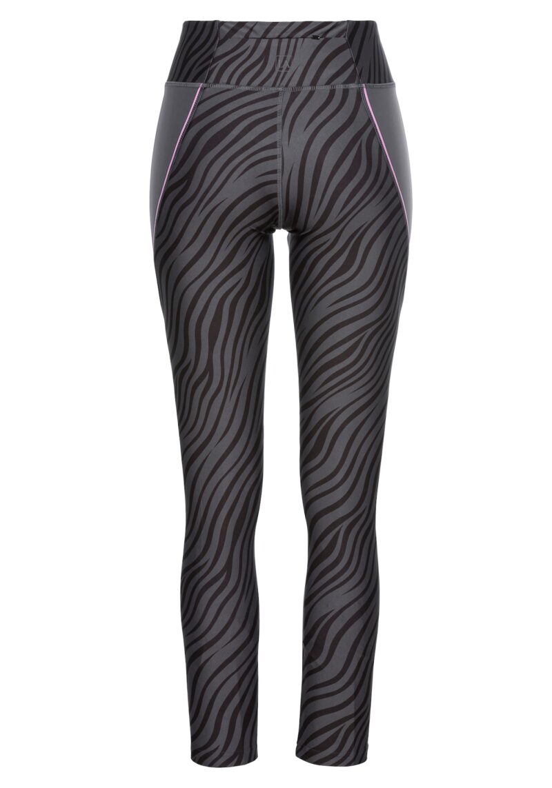 LASCANA ACTIVE Pantaloni sport  gri / lila / negru