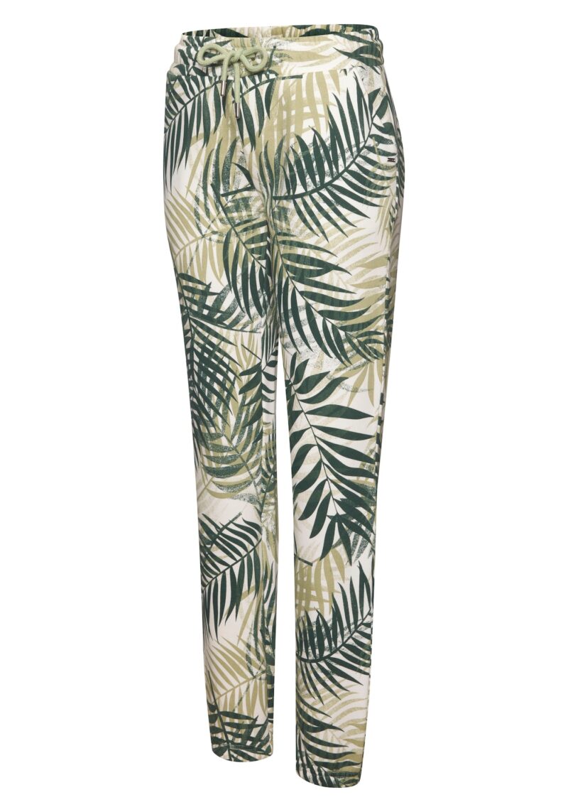 LASCANA Pantaloni de pijama  bej / verde / alb