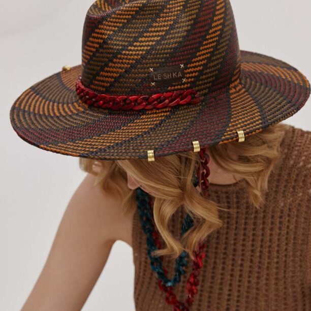 LE SH KA headwear palarie Double Chain Red Fedora