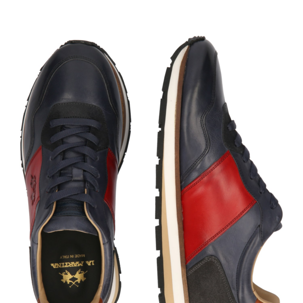 La Martina Sneaker low  albastru marin / roșu / negru