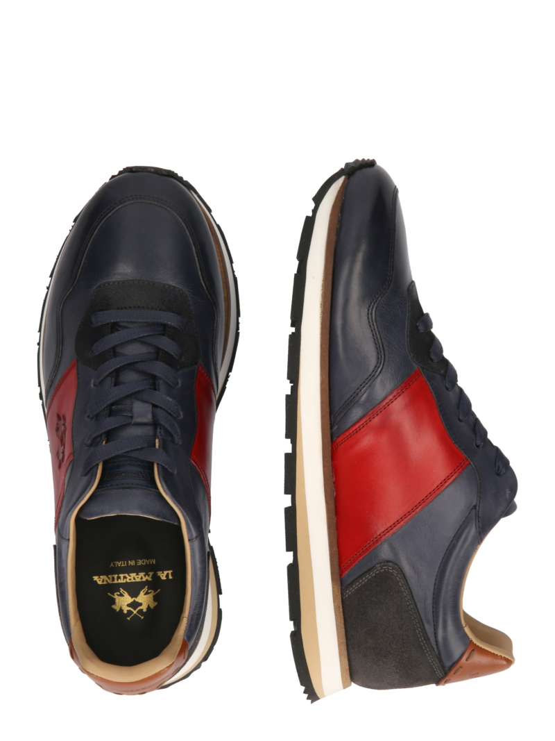 La Martina Sneaker low  albastru marin / roșu / negru