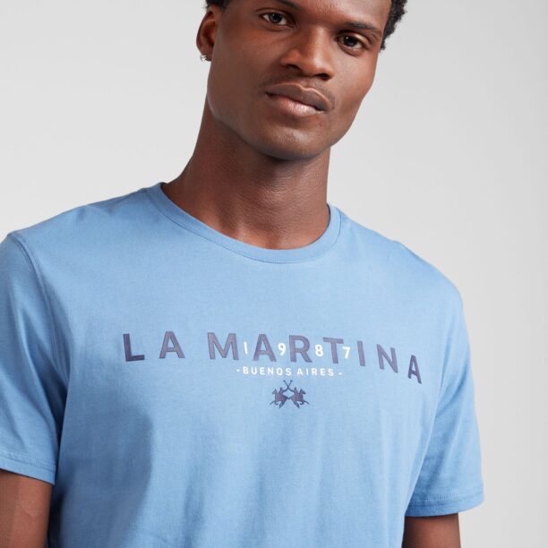 La Martina Tricou  bleumarin / albastru deschis / alb preţ