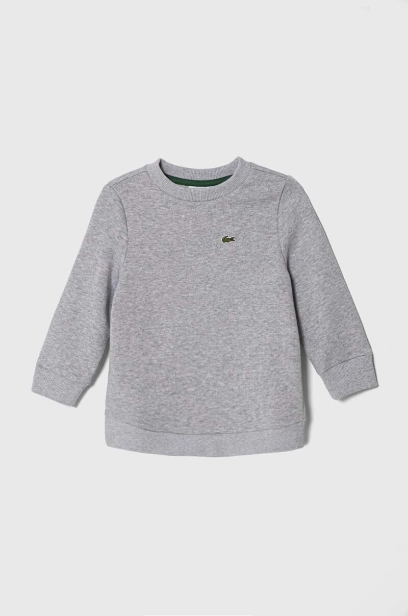 Lacoste bluza copii culoarea gri