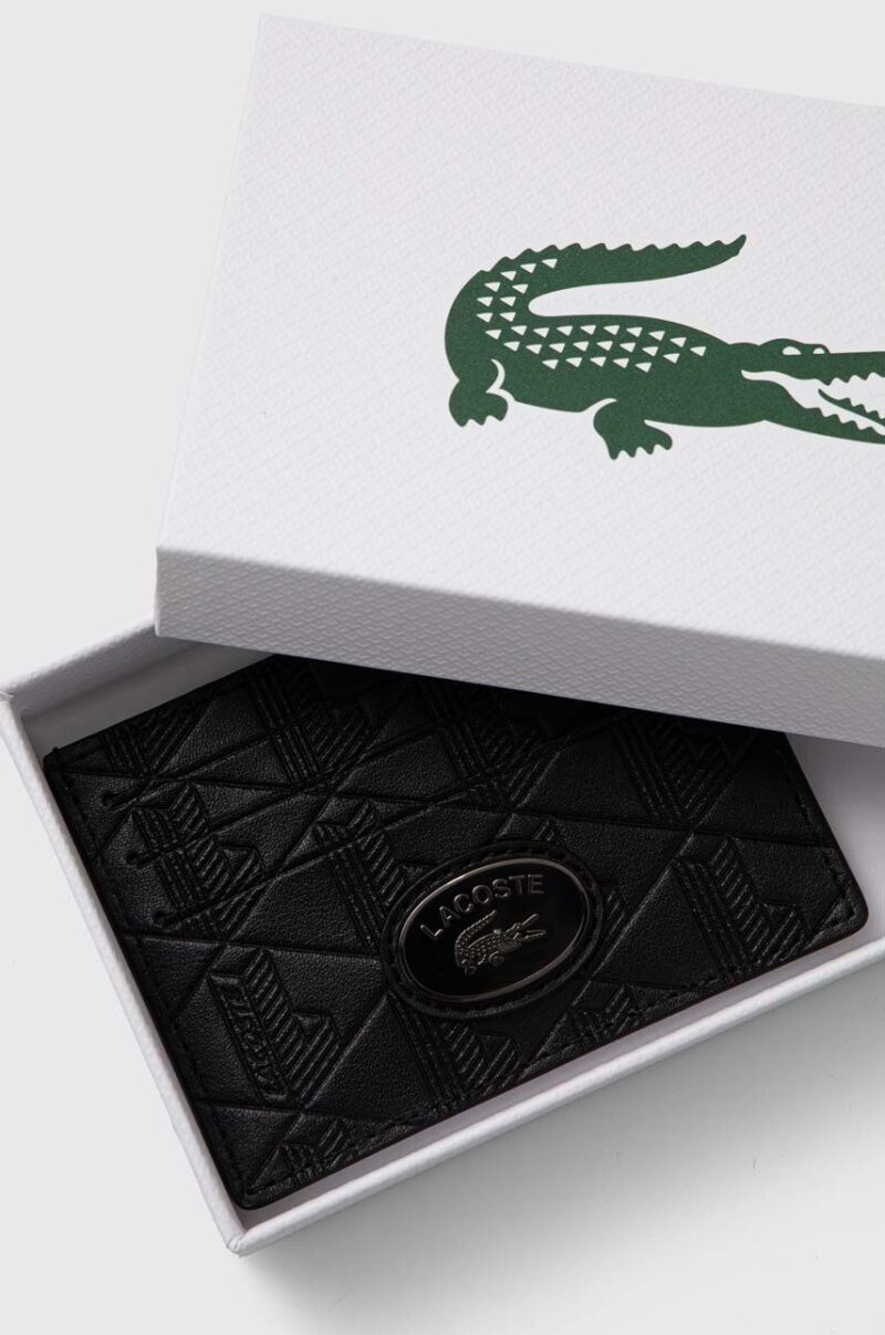 Lacoste carcasa cardului culoarea negru preţ