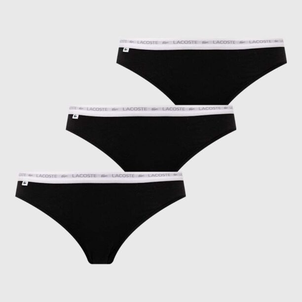 Lacoste chiloti 3-pack culoarea negru