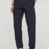 Lacoste pantaloni de trening culoarea albastru marin