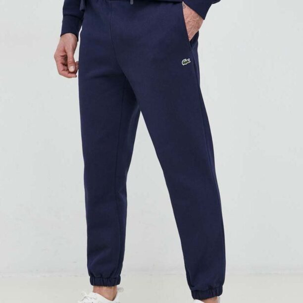 Lacoste pantaloni de trening culoarea albastru marin