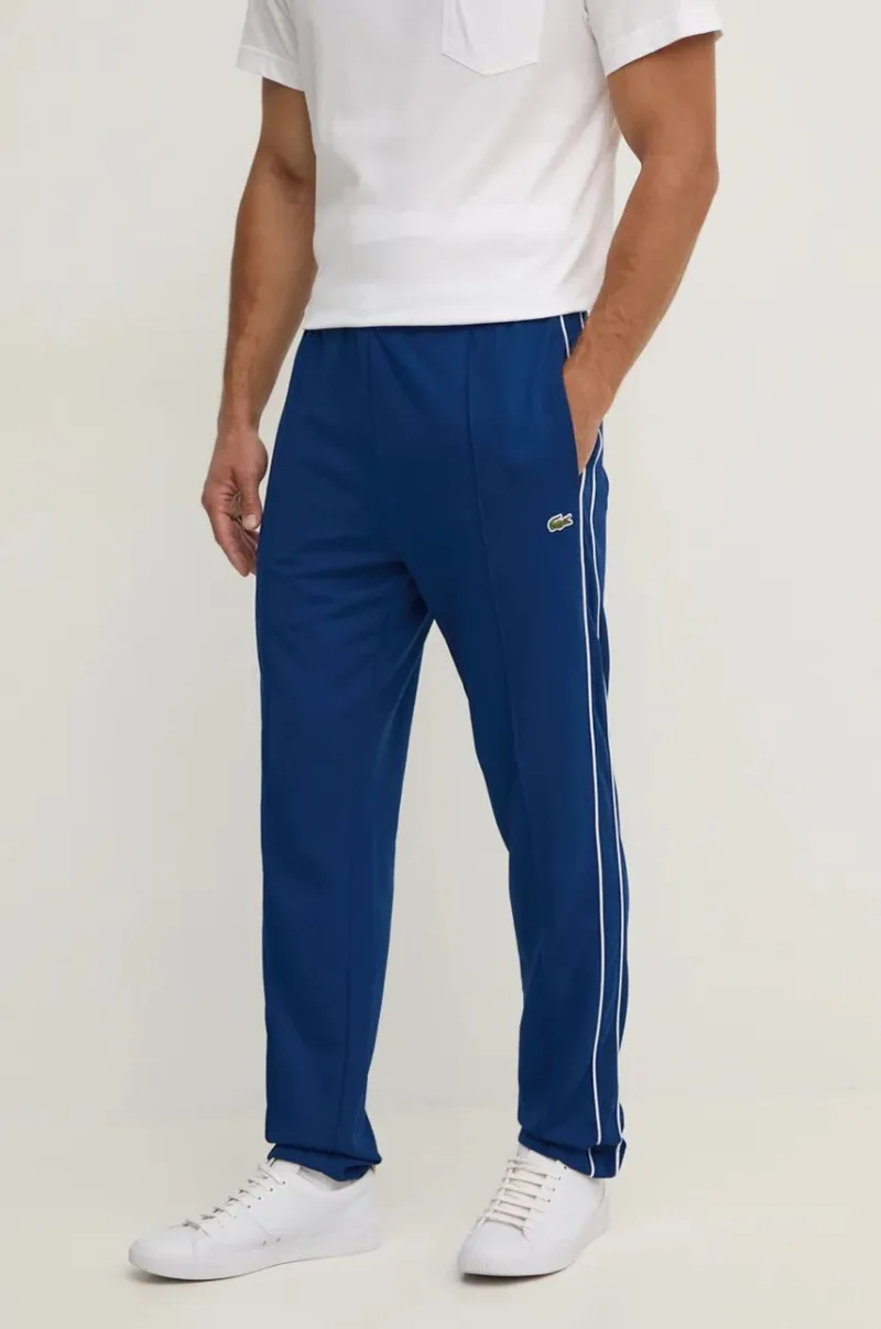 Lacoste pantaloni de trening culoarea albastru marin