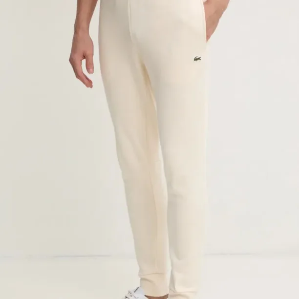 Lacoste pantaloni de trening culoarea bej