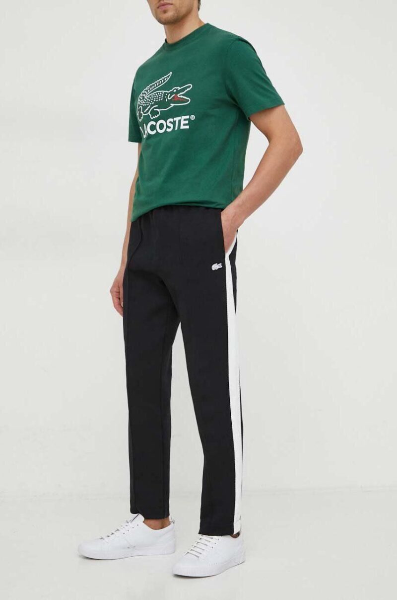 Lacoste pantaloni de trening culoarea negru