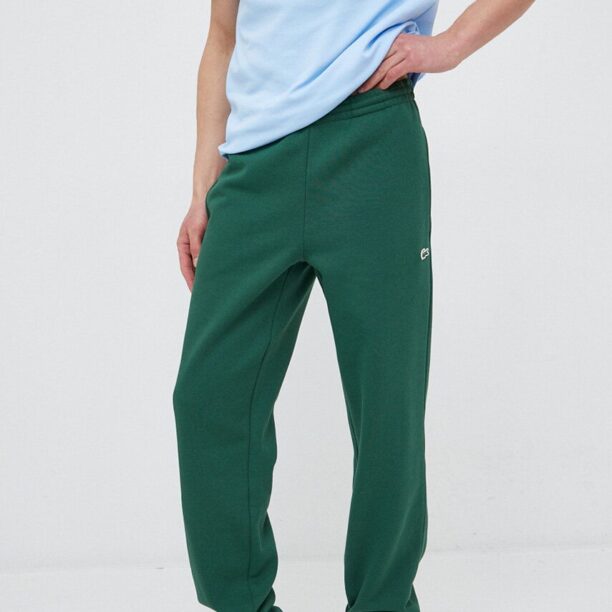 Lacoste pantaloni de trening culoarea verde