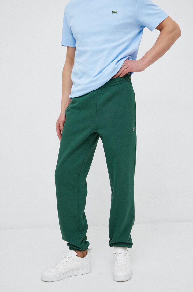 Lacoste pantaloni de trening culoarea verde