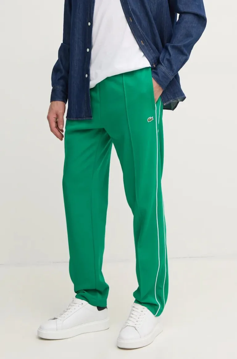 Lacoste pantaloni de trening culoarea verde