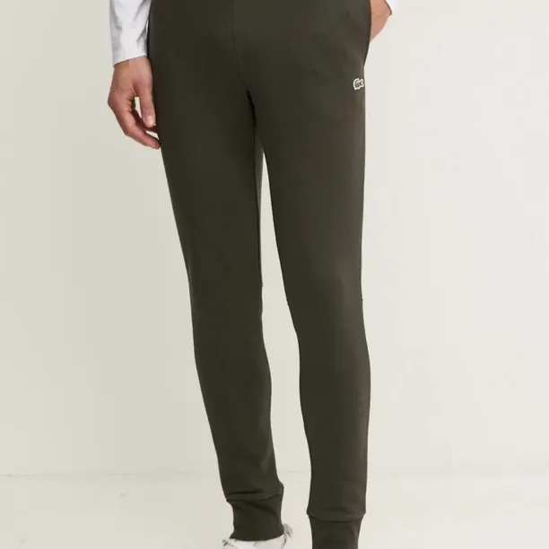 Lacoste pantaloni de trening culoarea verde