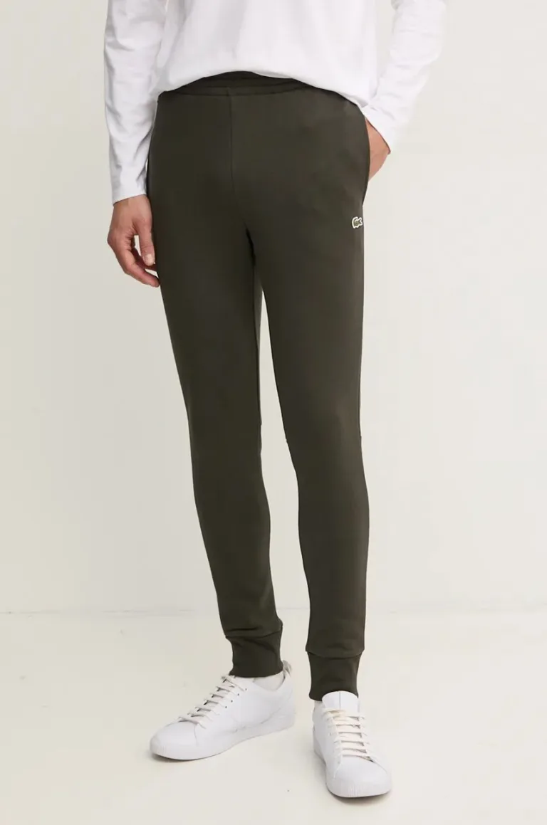 Lacoste pantaloni de trening culoarea verde