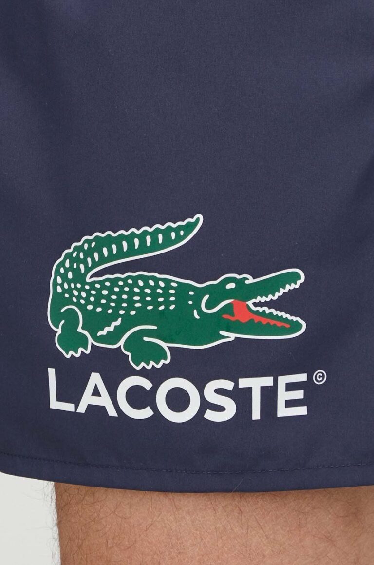 Lacoste pantaloni scurti de baie culoarea albastru marin preţ