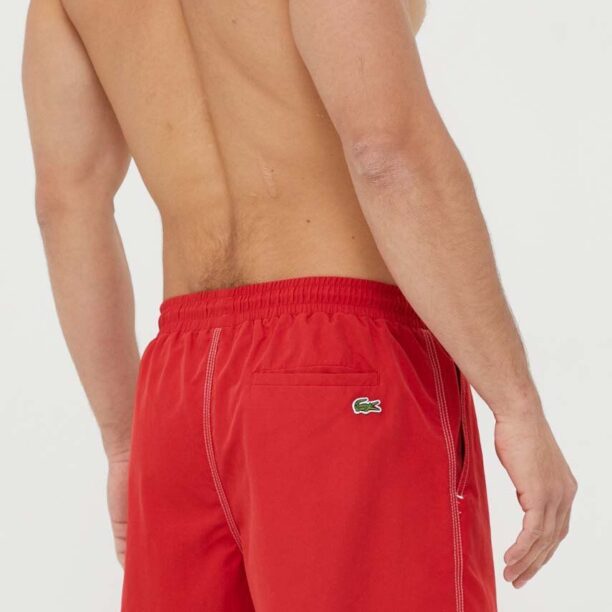 Lacoste pantaloni scurți de baie culoarea roșu MH5637-6H5 preţ