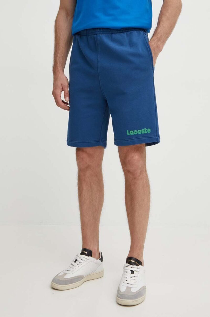 Lacoste pantaloni scurti din bumbac culoarea albastru marin