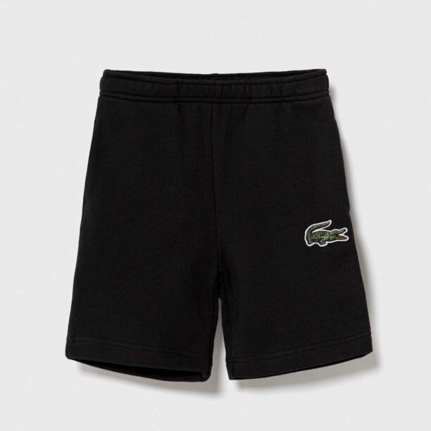 Lacoste pantaloni scurți din bumbac pentru copii culoarea negru