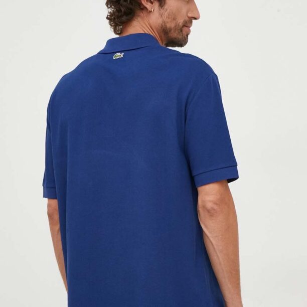 Lacoste polo de bumbac cu imprimeu preţ