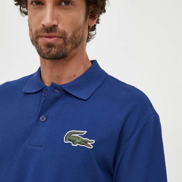 Lacoste polo de bumbac cu imprimeu