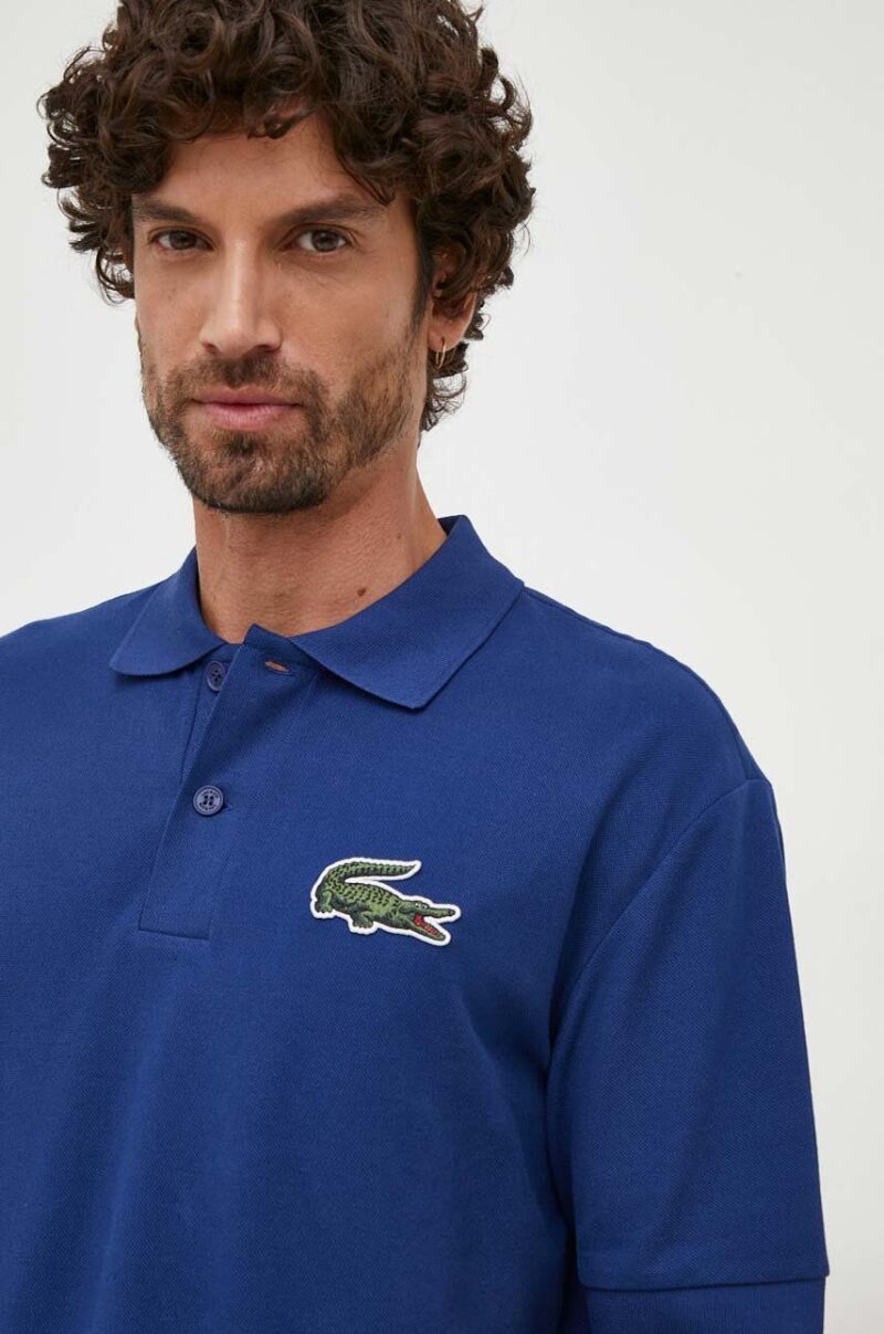 Lacoste polo de bumbac cu imprimeu