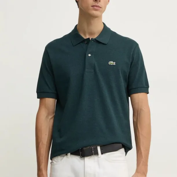 Lacoste polo de bumbac culoarea gri