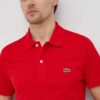 Lacoste polo de bumbac culoarea roșu