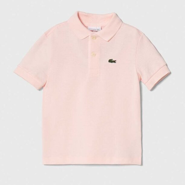 Lacoste polo de bumbac culoarea roz