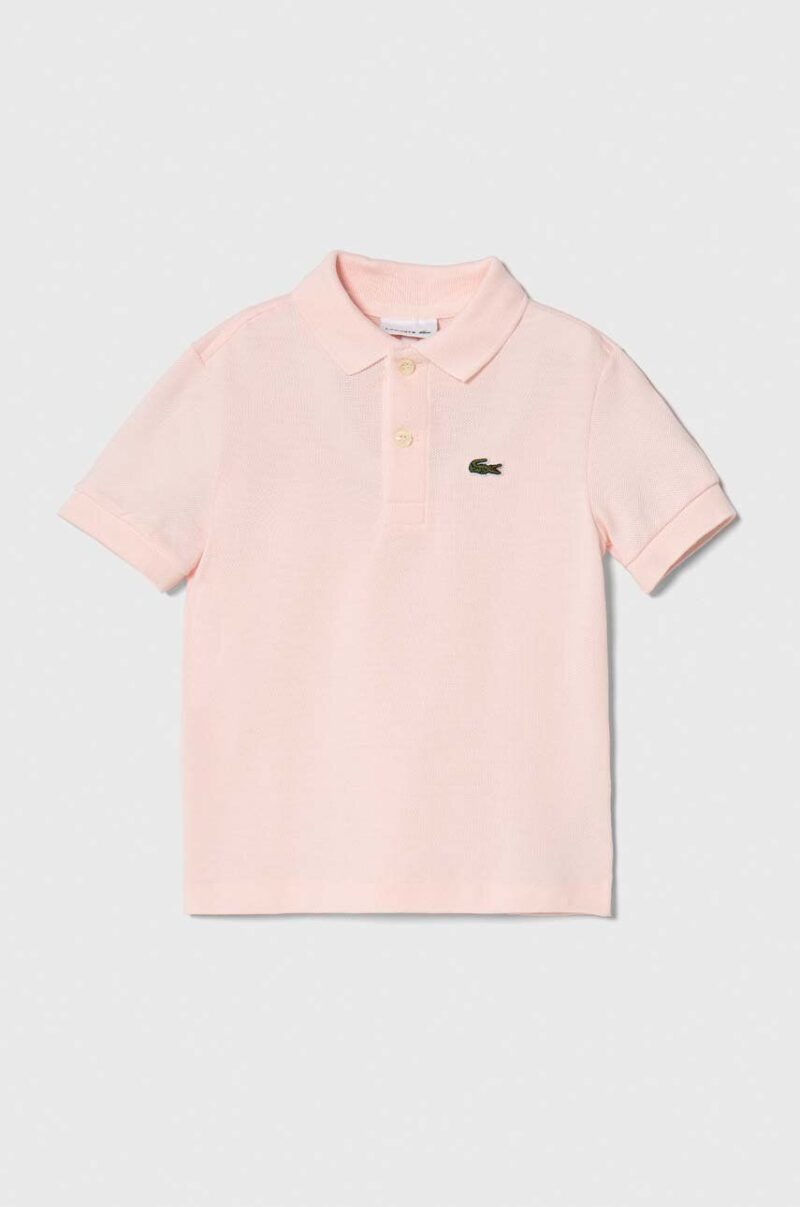 Lacoste polo de bumbac culoarea roz