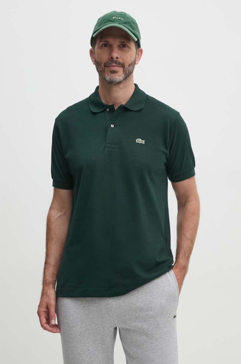 Lacoste polo de bumbac culoarea verde